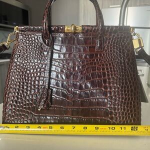 Lanzetti top handle bag with shoulder strap